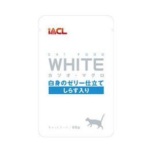 イトウアンドカンパニー WHITE ホワイト パウチ カツオ・マグロ 白身のゼリー仕立て しらす入り 60g 1ケース84個セット