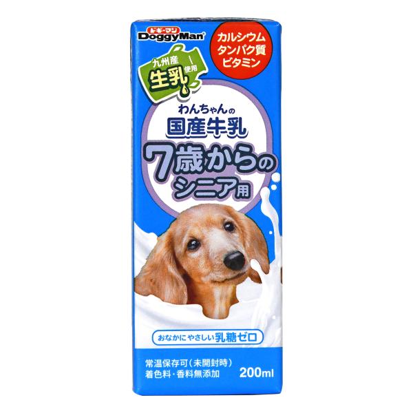 ドギーマン わんちゃんの国産牛乳 7歳からのシニア用 200ml 1ケース24個セット
