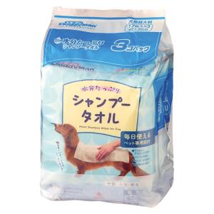 ドギーマン ウエットシャンプータオル 犬用 超大判 17枚 3個パック 1ケース12個セット｜イコアペットフード