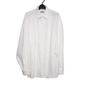 白色 チロルシャツ メンズ 1XLサイズ ヨーロッパ 古着 民族衣装 カントリーシャツ 大きいサイズ｜ikokuya