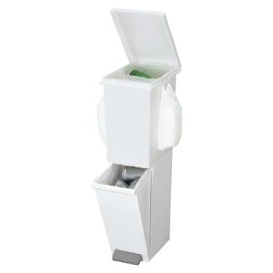 ごみ箱 ダストボックス 2段 ネオカラー分別スリムペダル36 ホワイト 新輝合成