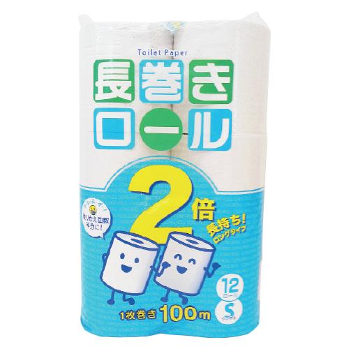 トイレットペーパー 長巻ロール 12R シングル（100m） 丸井製紙