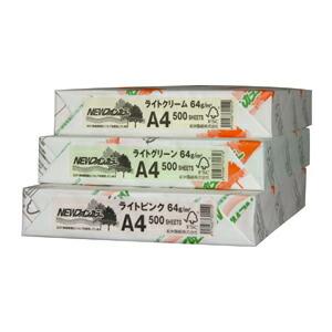 値引き！まとめ売りNEWファインカラー　A4 クリームコピー用紙 500枚×4 コピー用紙 NEWファインカラー(国産) A4ライトクリーム 500枚/冊