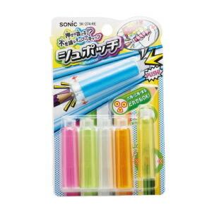 幸運を呼ぶ鉛筆キャップ ソニック 鉛筆キャップ シュポッチ レインボー 6本パック SK-274