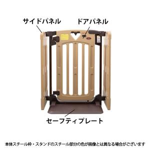 unipaws ハイタイプペットゲート置くだけ木製バリア、犬用フェンス