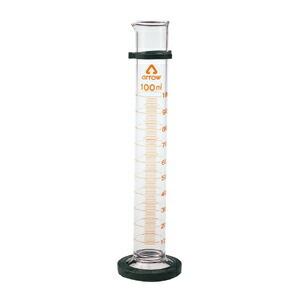 メスシリンダー 実験用品 理科 安全リング付メスシリンダー （1）100ml 
