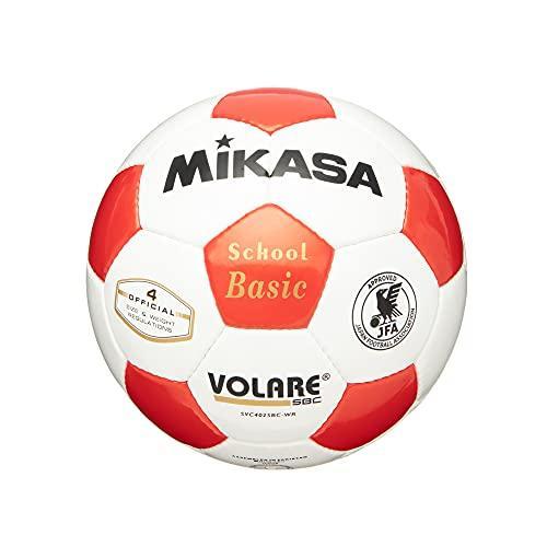 サッカーボール 検定球 4号 赤 ミカサ