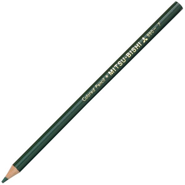 色鉛筆 色えんぴつ 単色 色鉛筆880（12本） ふかみどり 三菱鉛筆