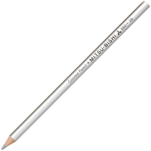 色鉛筆 色えんぴつ 単色 色鉛筆880（12本） ぎんいろ 三菱鉛筆
