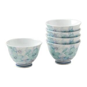 青海波七つ葉 湯呑茶碗5客セット Amazon | 湯呑みセット 来客用 有田焼 青海波 富士山 染付 煎茶