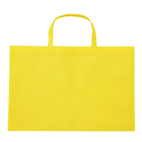 作品袋 さくひんバッグ マチなし 不織布 黄色 サンワ