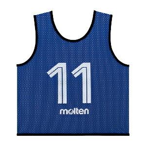 【週末値下】【未使用品】molten ビブス 青 10枚 ジュニア 11〜20 molten（モルテン） ジュニア キッズ 小学校向けゲームベスト ビブス