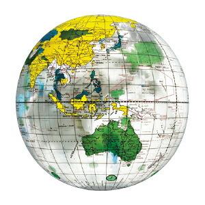 ビーチボール 地球儀 水遊び プール 地球儀ボール クリア（メール便対象商品）（メール便3点まで）