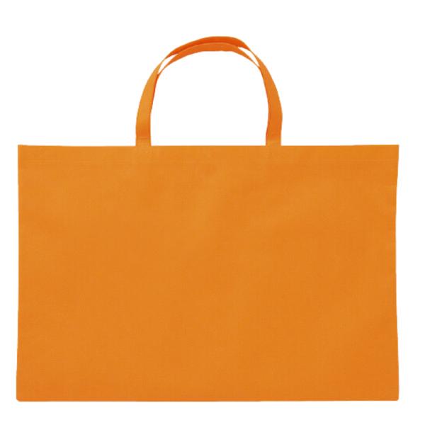 作品袋 さくひんバッグ マチなし 不織布 10枚 オレンジ まとめ買い サンワ