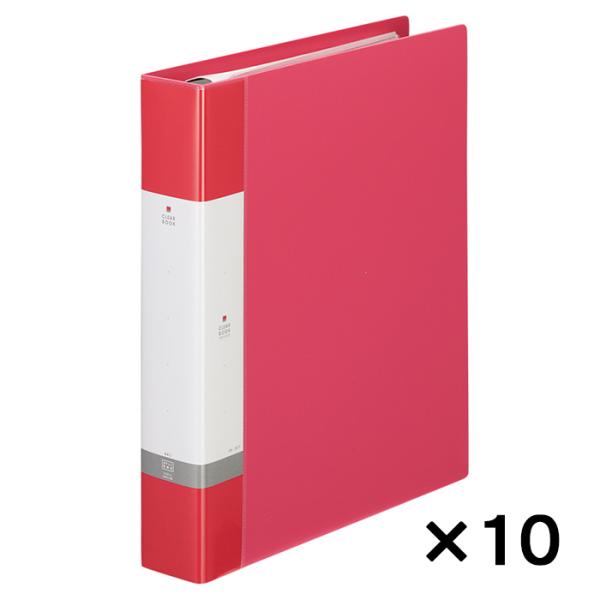ファイル 交換式クリヤーブックA4S 背幅50mm （314×275mm） 赤 レッド 10冊 LI...