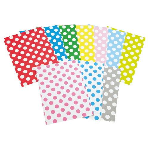 画用紙 色画用紙 ドット柄 4ツ切判（50枚） （5）うすもも 大王製紙