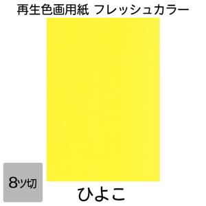 画用紙 色画用紙 フレッシュカラー 八ツ切 100枚 ひよこ 単色 まとめ買い 八つ切り 大王製紙