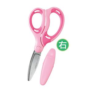 はさみ ハサミ 子供 エアロフィットサクサ キッズ 右手用 ピンク コクヨ（メール便対象商品）