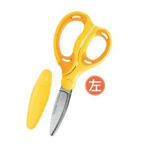 はさみ ハサミ 子供 エアロフィットサクサキッズ 左手用 イエロー コクヨ（メール便対象商品）