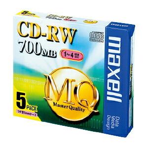 CD-R メディア データ用CD-RW（700MB）5枚 maxell