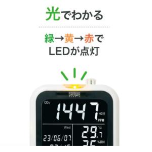 二酸化炭素測定器(温湿度計付) 1個 サンワサプライの詳細画像1