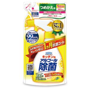 キッチン用除菌 キッチンアルコール除菌詰替３８０ｍｌ フマキラー｜いくるんYahoo!ショッピング店