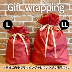 ラッピング・包装 Fireflyroro ラッピング ギフト袋 ポリ巾着袋 梨地 巾着袋 レッド Lサイズ 赤