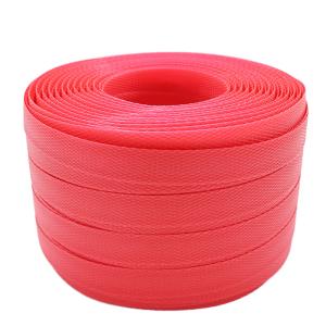 紐 梱包 荷造り 手芸 編み物 バッグ かご かごバッグ PPバンド 15mm×100m 単色 赤 信越工業
