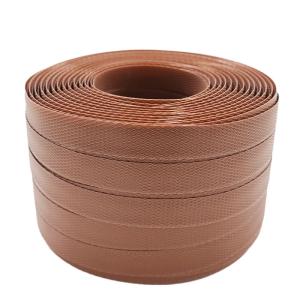紐 梱包 荷造り 手芸 編み物 バッグ かご かごバッグ PPバンド 15mm×100m  単色 こげ茶 信越工業｜いくるんYahoo!ショッピング店