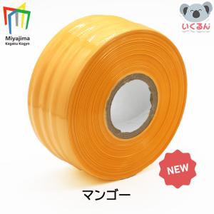 紐 梱包 荷造り 工作 手芸 編み物 スマートPE レコード巻テープ 500m 単色 マンゴー 宮島化学工業｜いくるんYahoo!ショッピング店