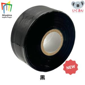 紐 梱包 荷造り 工作 手芸 編み物 スマートPE レコード巻テープ 500m 単色 黒 ブラック 宮島化学工業