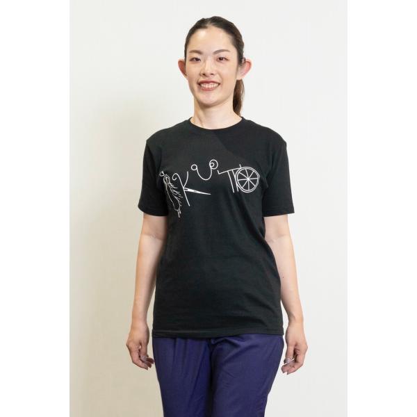 IKUTO ロゴ Tシャツ 黒 半袖 レディース メンズ ユニセックス 男女兼用