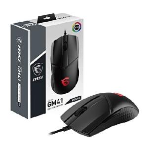 MSI Clutch GM41 Lightweight V2 Gaming Mouse - 16000 DPI Optical Sensor Symmetrical 60M+ Click OMRON Switches 6-Buttons FriXionFree Cable 1ms Lateの商品画像