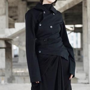 oblique double button jacket 斜めジャケット アンバランス ダブルボタン...