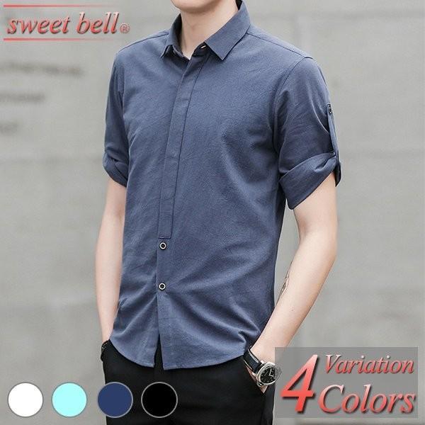 シャツ メンズ 七分袖 五分袖 カジュアルシャツ 春 夏 秋 半袖 ビジネス おしゃれ 大きいサイズ...