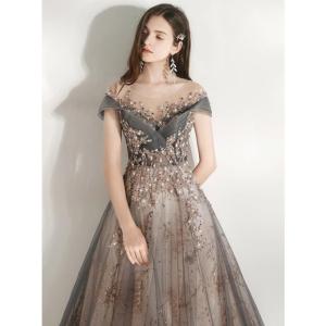 カラードレス ゴールド ロングドレス 安い サ...の詳細画像3