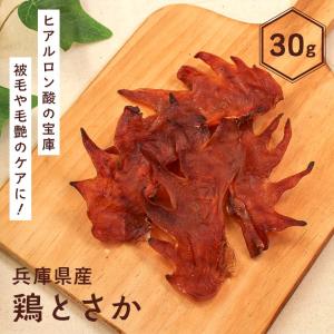 犬 おやつ 低脂肪 無添加 国産 兵庫県産 鶏とさか 30g/チキン とさか ジャーキー デンタルケア ヒアルロン酸　ポイント利用 お試し商品 サンプル