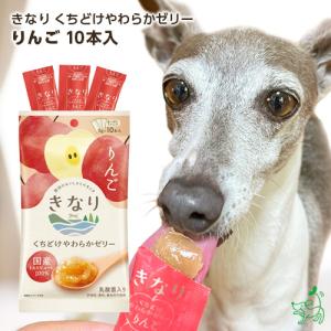 犬 おやつ 無添加 国産 きなり くちどけやわらかゼリー りんご 5g×10本/低脂肪 使い切り 水分補給 果物　爆買 ｜ イリオスマイル