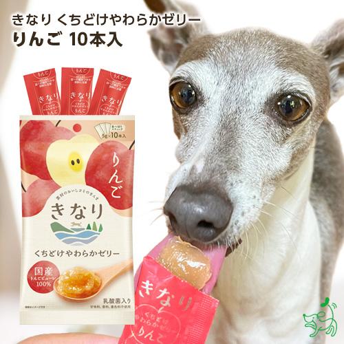 犬 おやつ 無添加 国産 きなり くちどけやわらかゼリー りんご 5g×10本/低脂肪 使い切り 水...