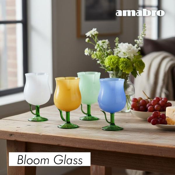 amabro Bloom Glass グラス ミニパフェグラス ワイングラス 耐熱ガラス ギフト 結...