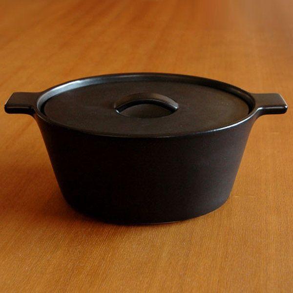 4th-market コッタ オーバルキャセロール 両手鍋 黒