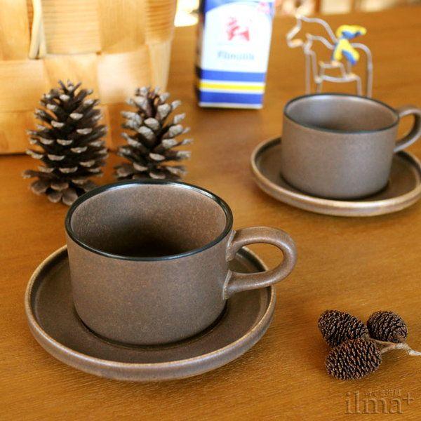 4th-market ペルナ ティーカップ＆ソーサー ブラウン