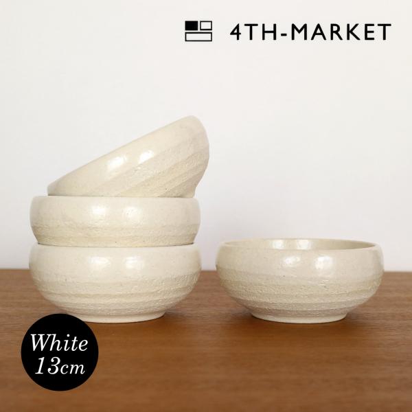 4th-market コセールとんすい ボウル 白 鍋物用 万古焼 電子レンジ・食洗機使用可