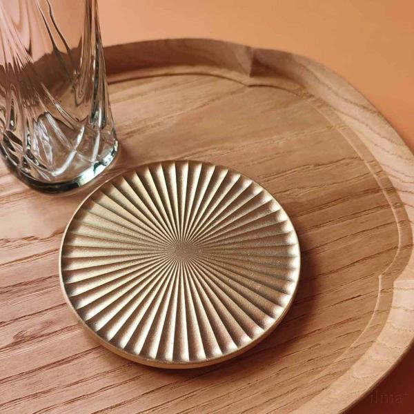 FUTAGAMI 真鍮鋳肌のコースター 光芒 メール便可