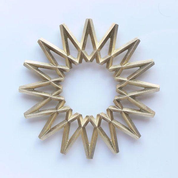 FUTAGAMI 鍋敷き 銀河 真鍮製 二上