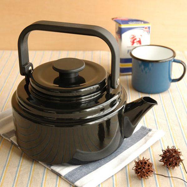 野田琺瑯 アムケトル2.0L ブラック やかん