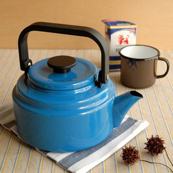 野田琺瑯 アムケトル2.0L ブルー やかん