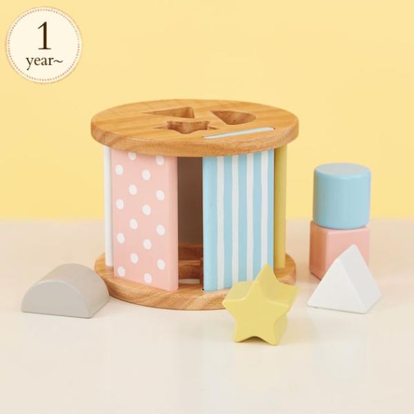 木のおもちゃ 木製玩具 積み木 形合わせ 知育玩具 Milky Toy ミルキートイ シュガーボック...