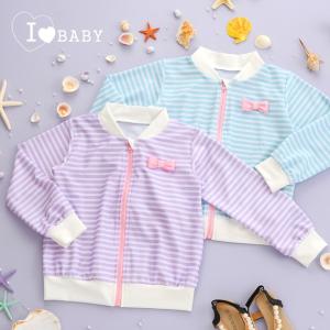 ラッシュガード 女の子 子供 キッズ かわいい I LOVE BABY アイラブベビー シャーベットボーダーラッシュガード｜ilovebaby