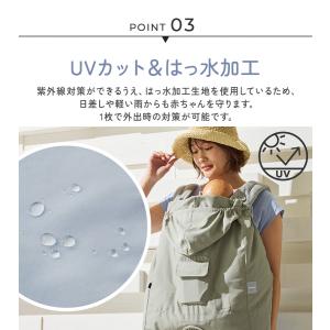 抱っこ紐 ケープ 夏用 UVカット 日差し 対...の詳細画像4